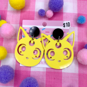 sailor moon kitty earrings