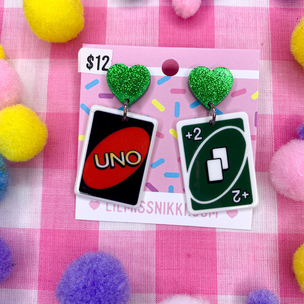 Uno Cards!  earrings  Lots of variants