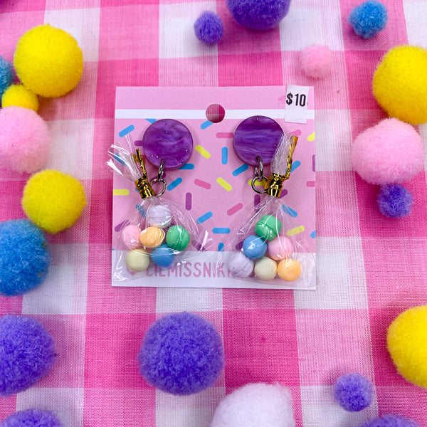 Bag of macarons earrings