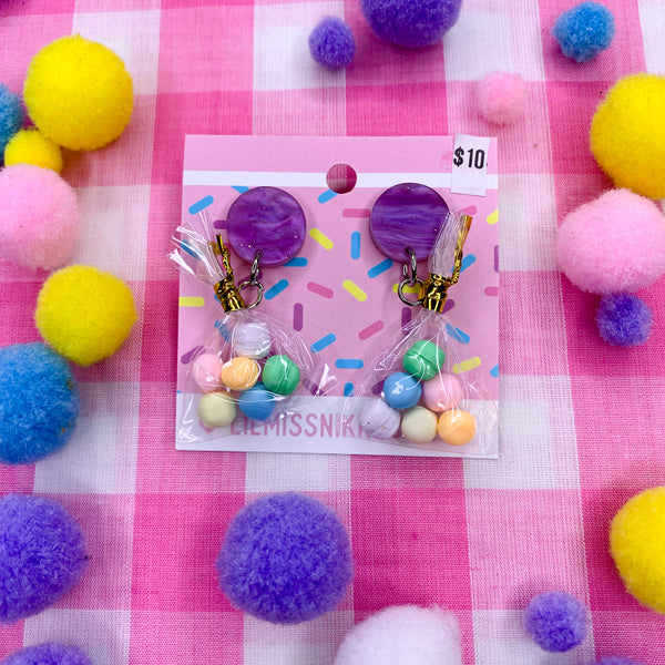 Bag of macarons earrings