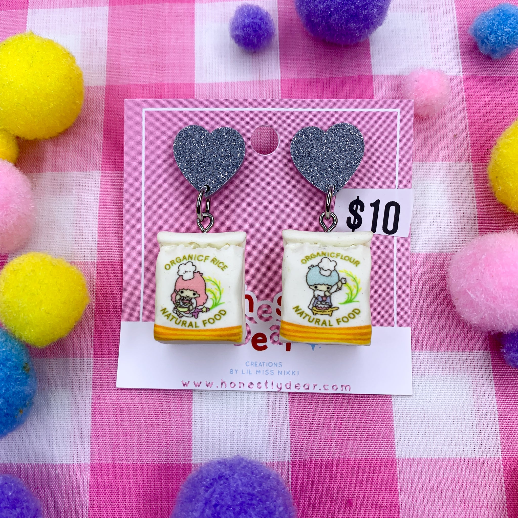 Kawaii flour! Twin Stars Earrings