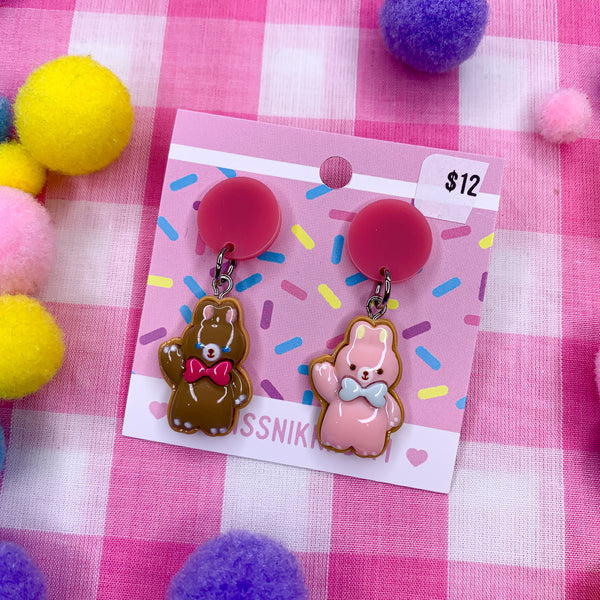 Rabbit cookies! earrings