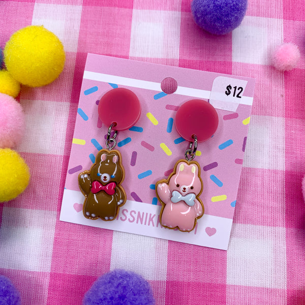 Rabbit cookies! earrings