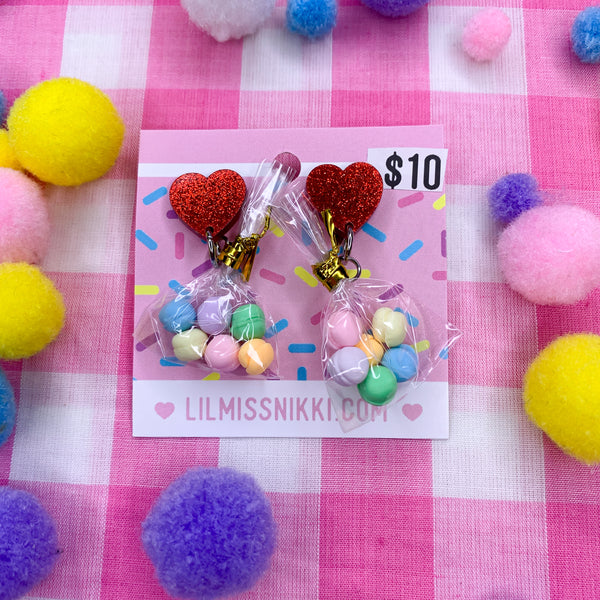 Bag of macarons earrings