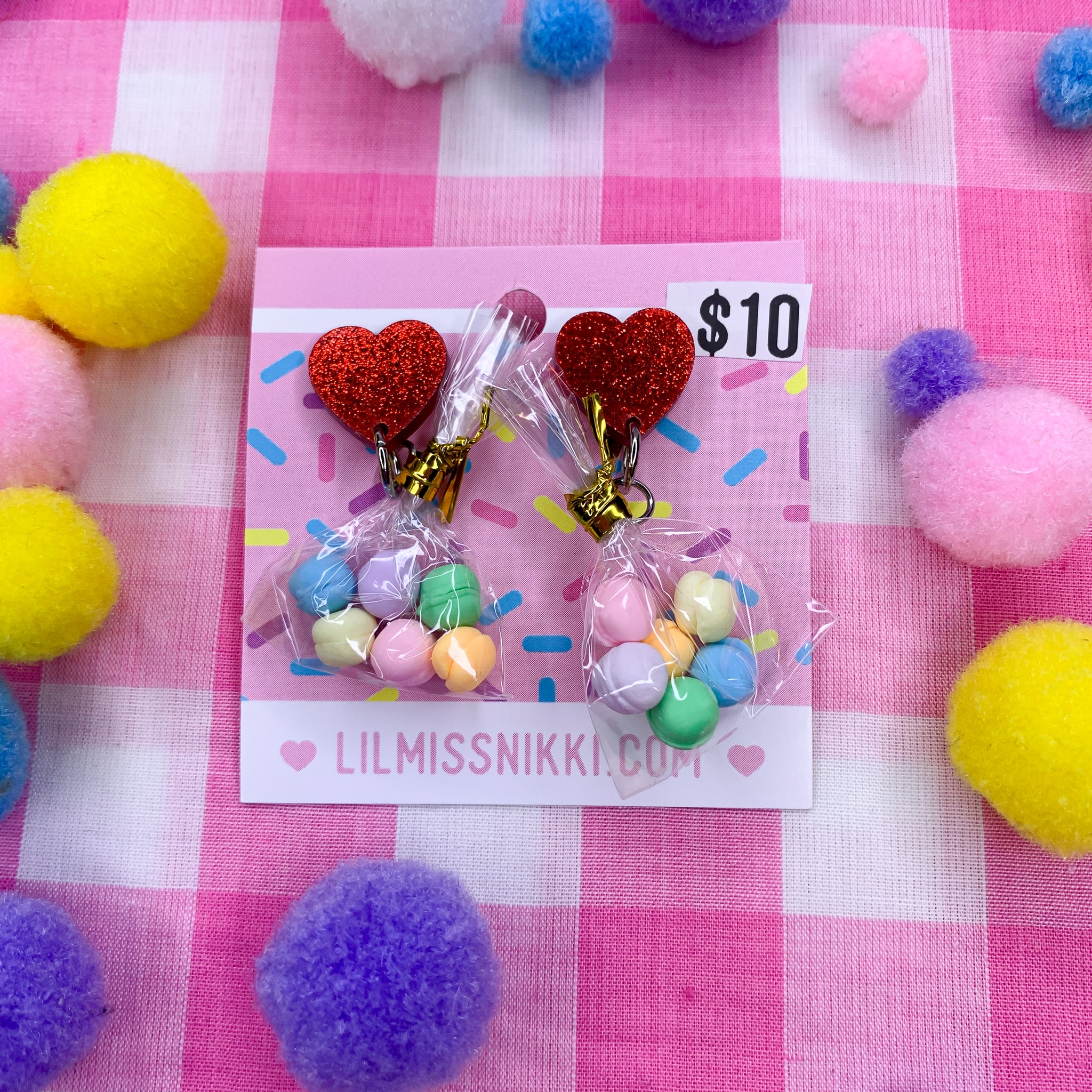 Bag of macarons earrings