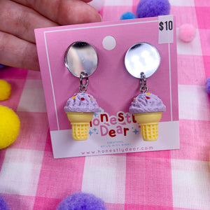 Lilac ice cream! Earrings