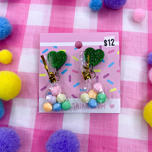 Bag of macarons earrings