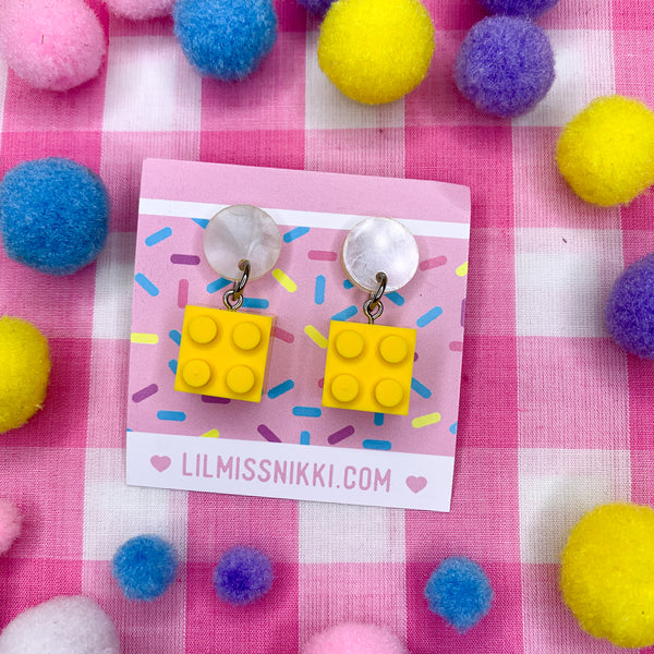 Brick by brick!  Lego Earrings