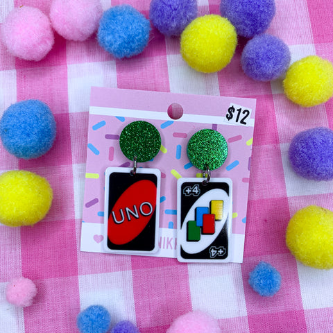 Uno Cards!  earrings  Lots of variants