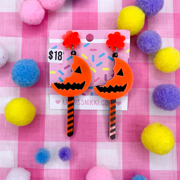Trick r Treat lollipop Earrings