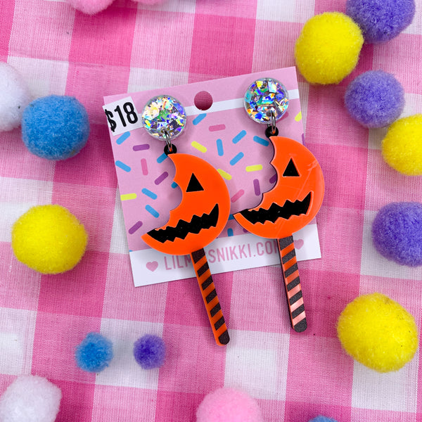 Trick r Treat lollipop Earrings