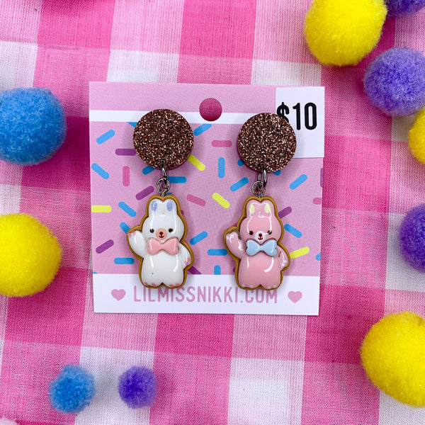 Rabbit cookies! earrings