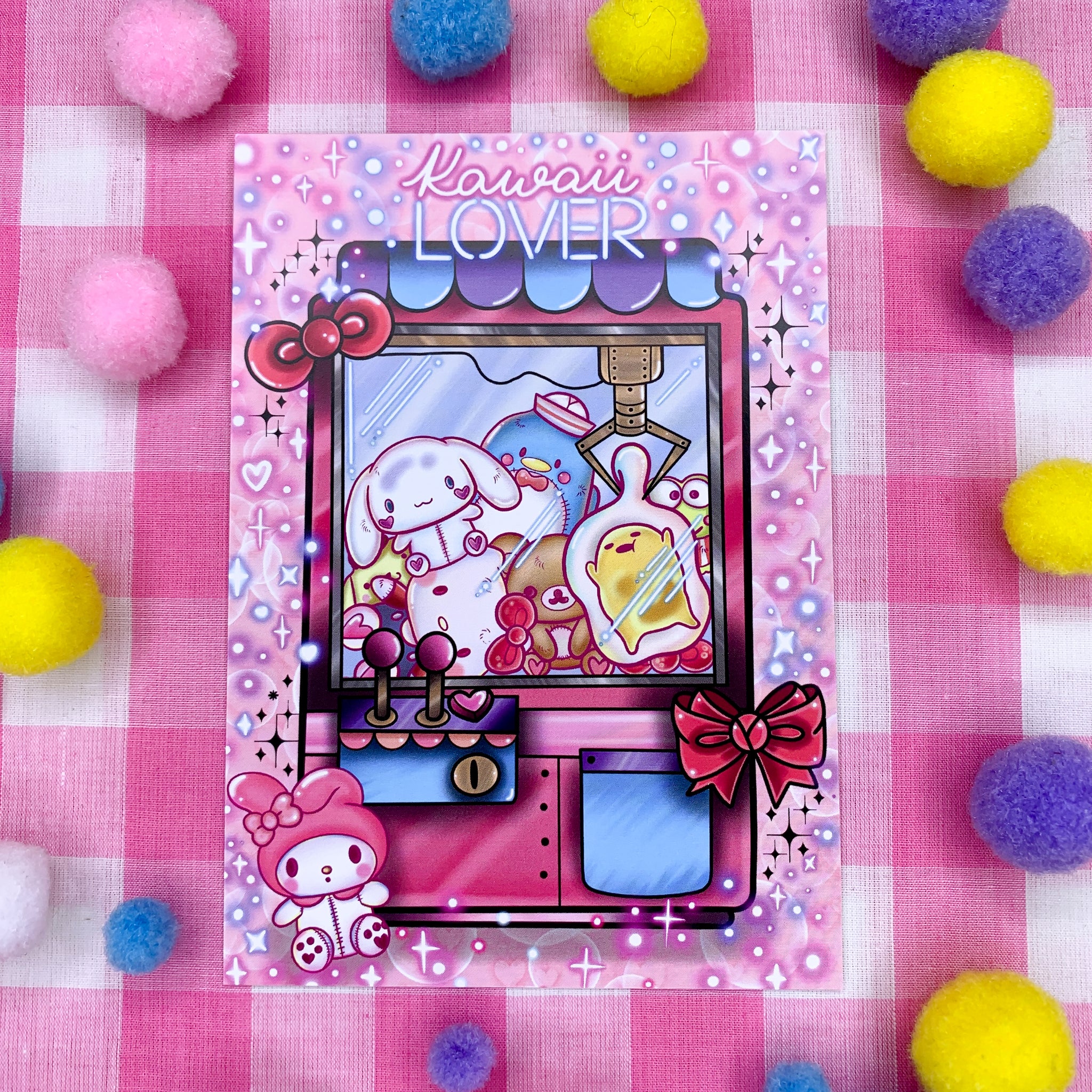 Kawaii lover! : Postcard mini print - Claw Machine