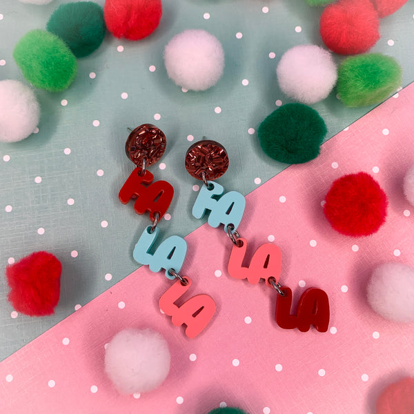 Fa La La, - Christmas Edition let me spell it out for you! earrings