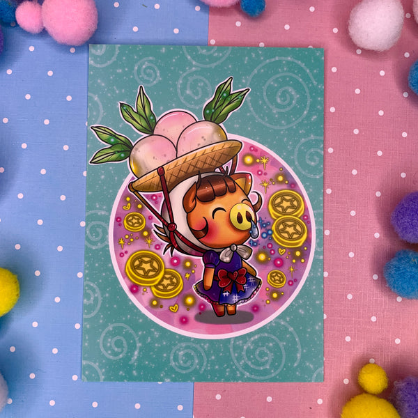 Daisy Mae : Postcard mini print studio animal crossing