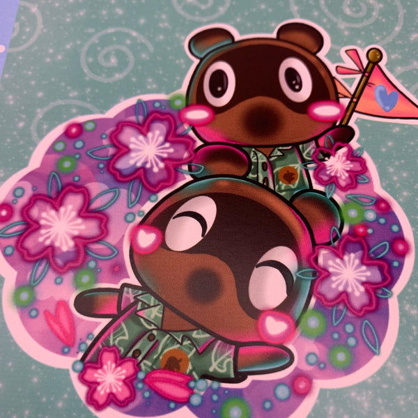 Tim & Tommy LETS GO! : Postcard mini print studio animal crossing