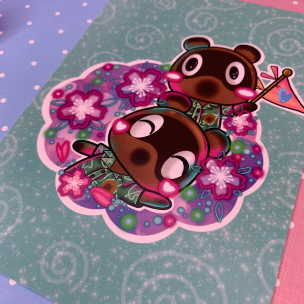 Tim & Tommy LETS GO! : Postcard mini print studio animal crossing