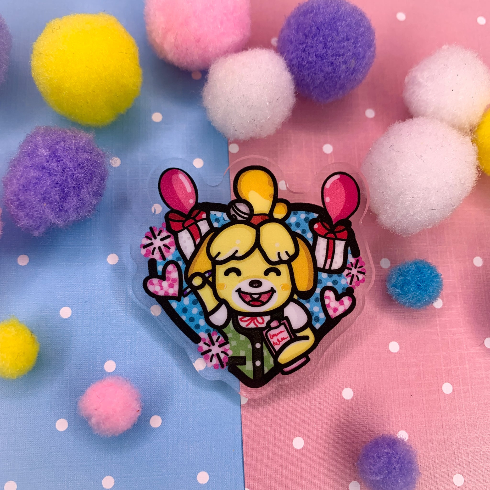 Isabelle the real town mayor! - Laser Cut Illustrated Acrylic Brooch animal crossing