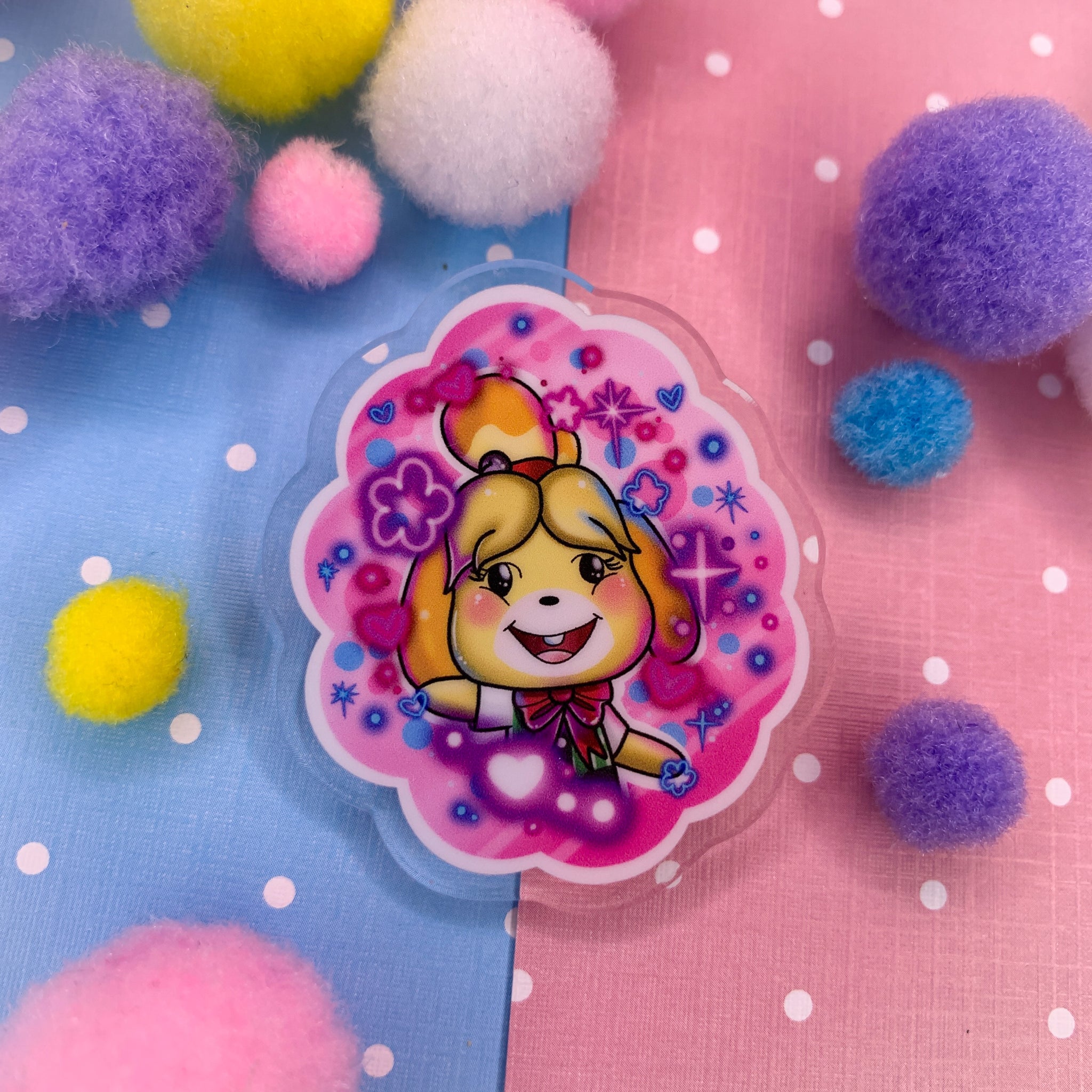 Isabelle at your service! - Laser Cut Illustrated Acrylic Brooch animal crossing