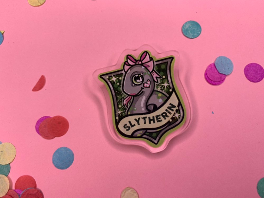 Kawaii Slytherin !! - Laser Cut Illustrated Acrylic Brooch