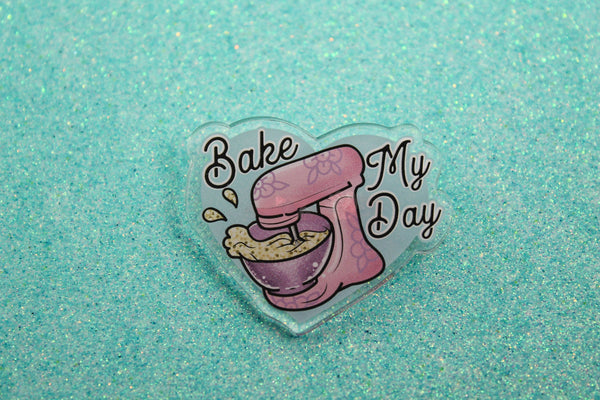 Bake My Day!- Laser Cut Illustrated Acrylic Brooch