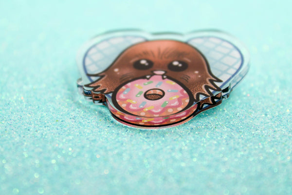 Donut Wookie Me!- Laser Cut Illustrated Acrylic Brooch