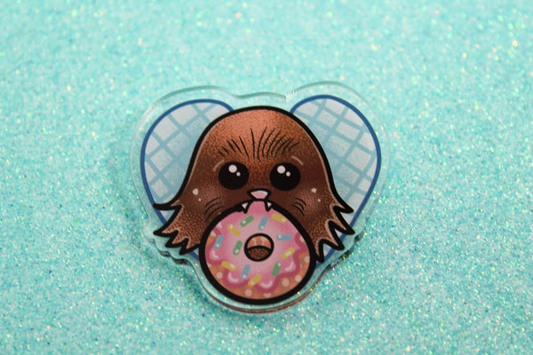 Donut Wookie Me!- Laser Cut Illustrated Acrylic Brooch