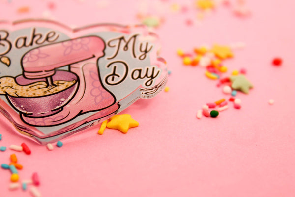 Bake My Day!- Laser Cut Illustrated Acrylic Brooch