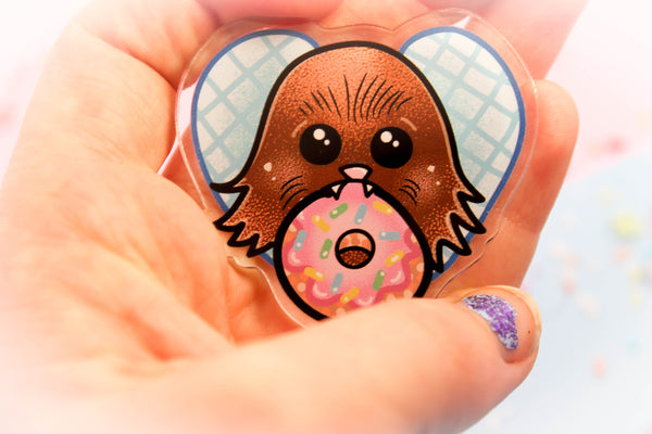 Donut Wookie Me!- Laser Cut Illustrated Acrylic Brooch