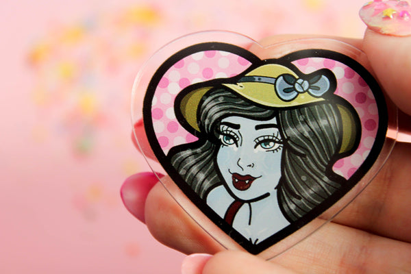 Marceline! - Laser Cut Illustrated Acrylic Brooch -