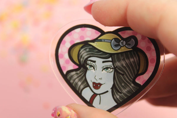 Marceline! - Laser Cut Illustrated Acrylic Brooch -