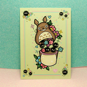 Totoro! : Postcard mini print studio ghibli my neighbour