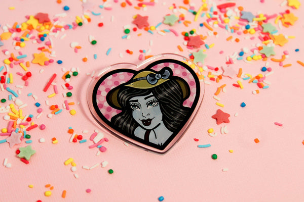 Marceline! - Laser Cut Illustrated Acrylic Brooch -