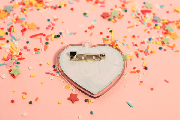 Princess Bubblegum! - Laser Cut Illustrated Acrylic Brooch -