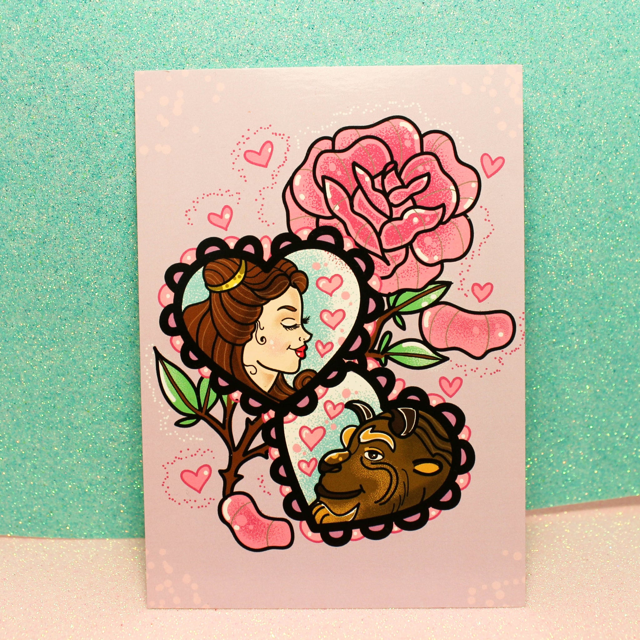 Beauty & the beast! : Postcard mini print