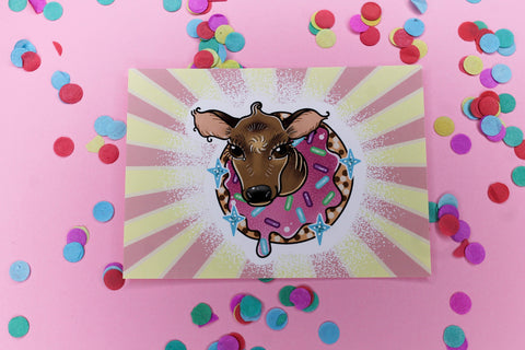 Donut Cow! : Postcard mini print