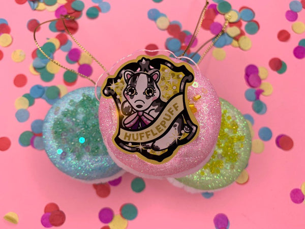 Kawaii Hufflepuff !! - Laser Cut Illustrated Acrylic Brooch -  Harry Potter