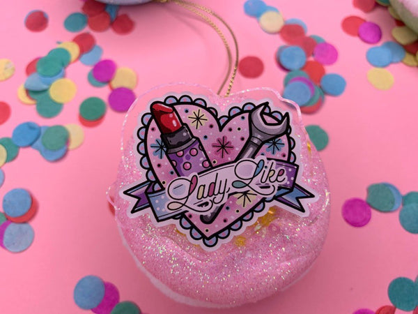 lady like!- Laser Cut Illustrated Acrylic Brooch -