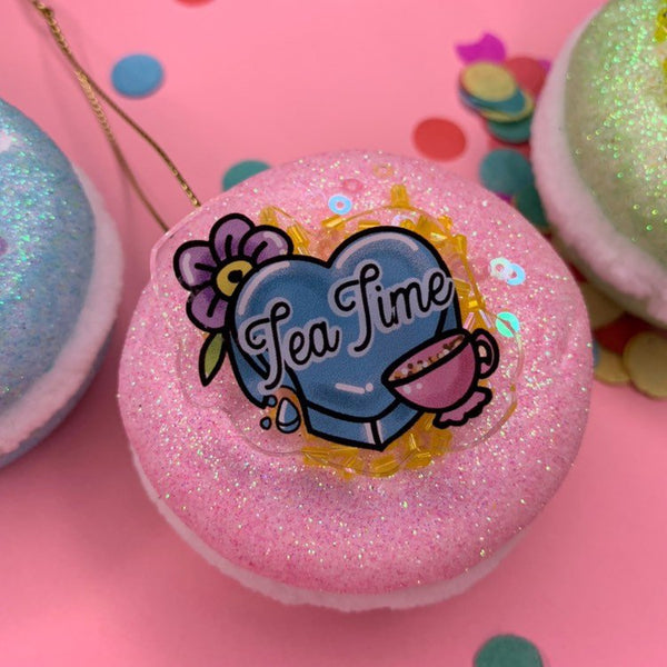 Tea time! - Laser Cut Illustrated Acrylic Brooch
