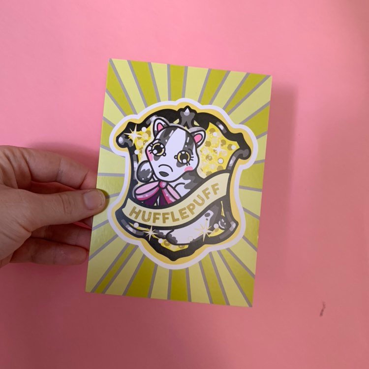 Hufflepuff kawaii! : Postcard mini print