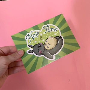 Nap time totoro ! : Postcard mini print